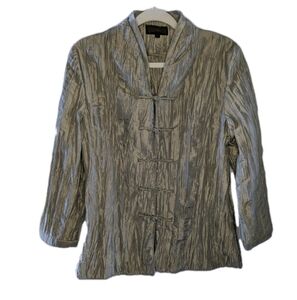 Henki Vintage Hostess Jacket Women's Large Crinkle Green